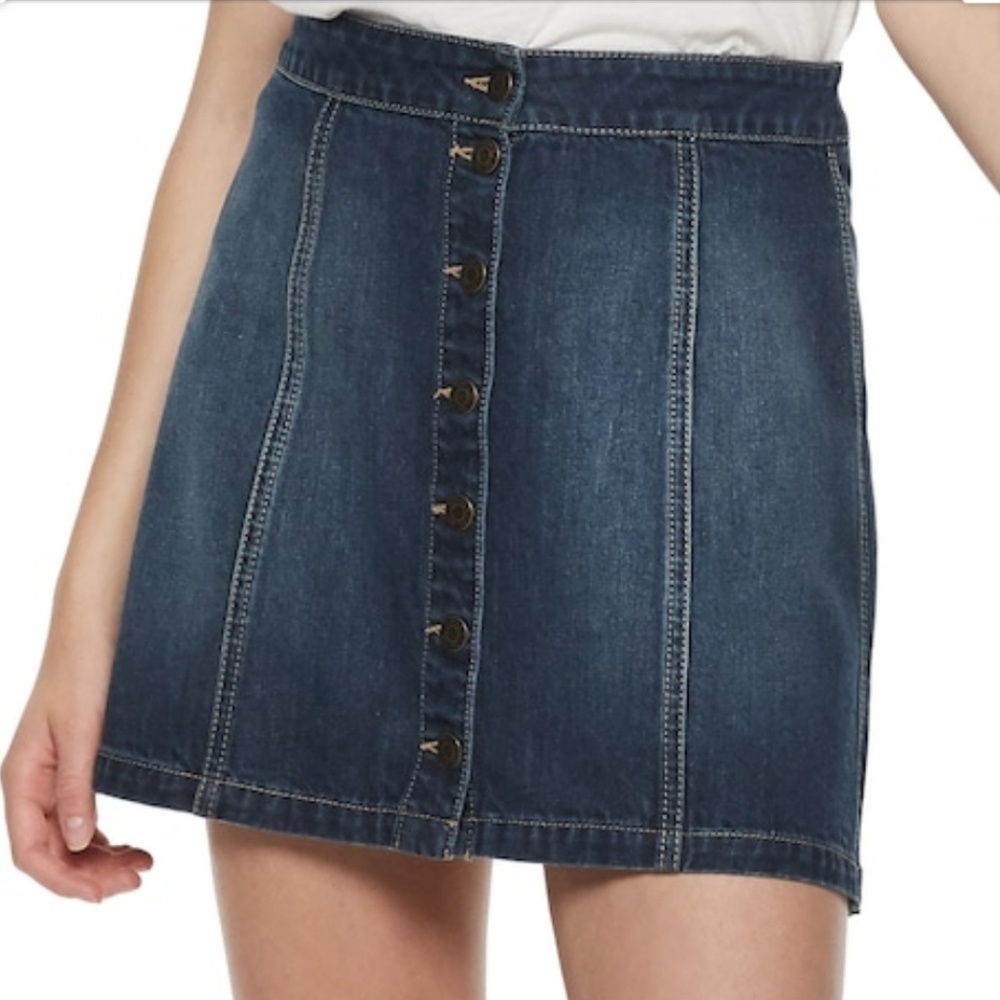 Mudd Button Fall Skirt